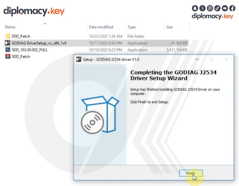 How to Install V2.3 GODIAG J2534 Software (1)