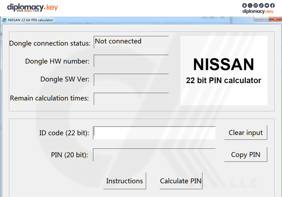 Lonsdor Nissan 22-digit PIN Code Calculator Software Download