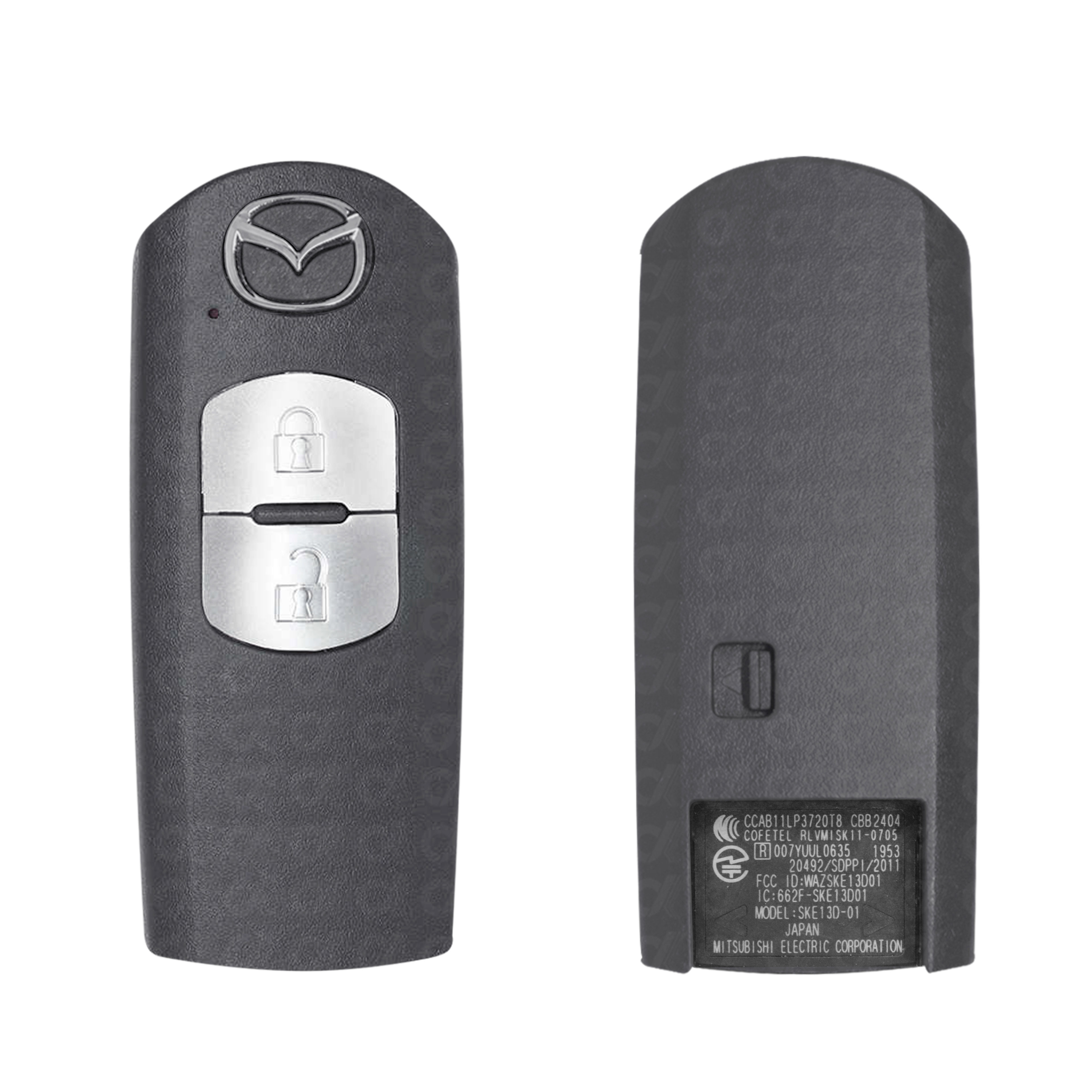2 Keyless Entry Remote Key Fob Shell Case For Mazda 3 6 – Fits WAZSKE13D01, Black-843329