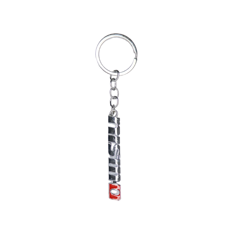 Nissan NISMO Metal Keychain | Chrome Red Emblem